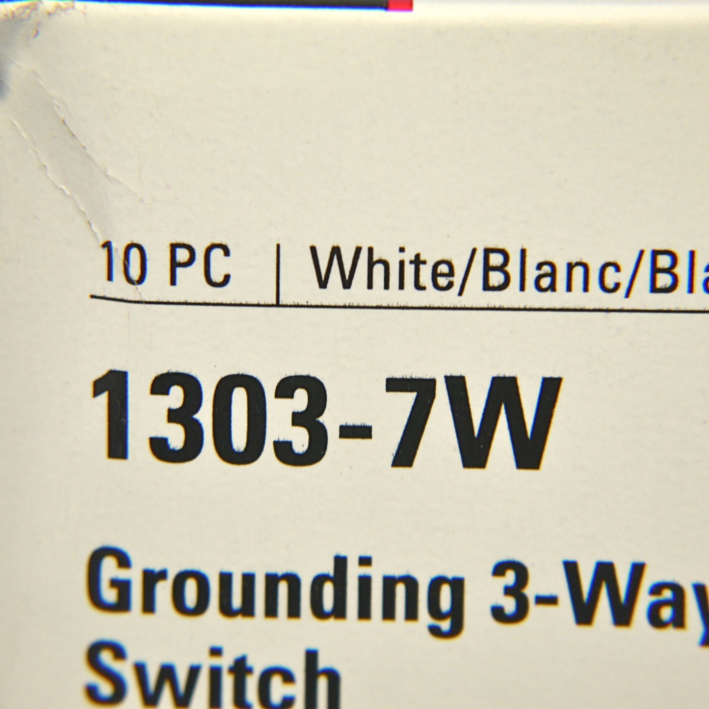 Cooper Wiring 1303-7W White 3-Way Toggle Wall Light Switches 15A 120V 10-pack