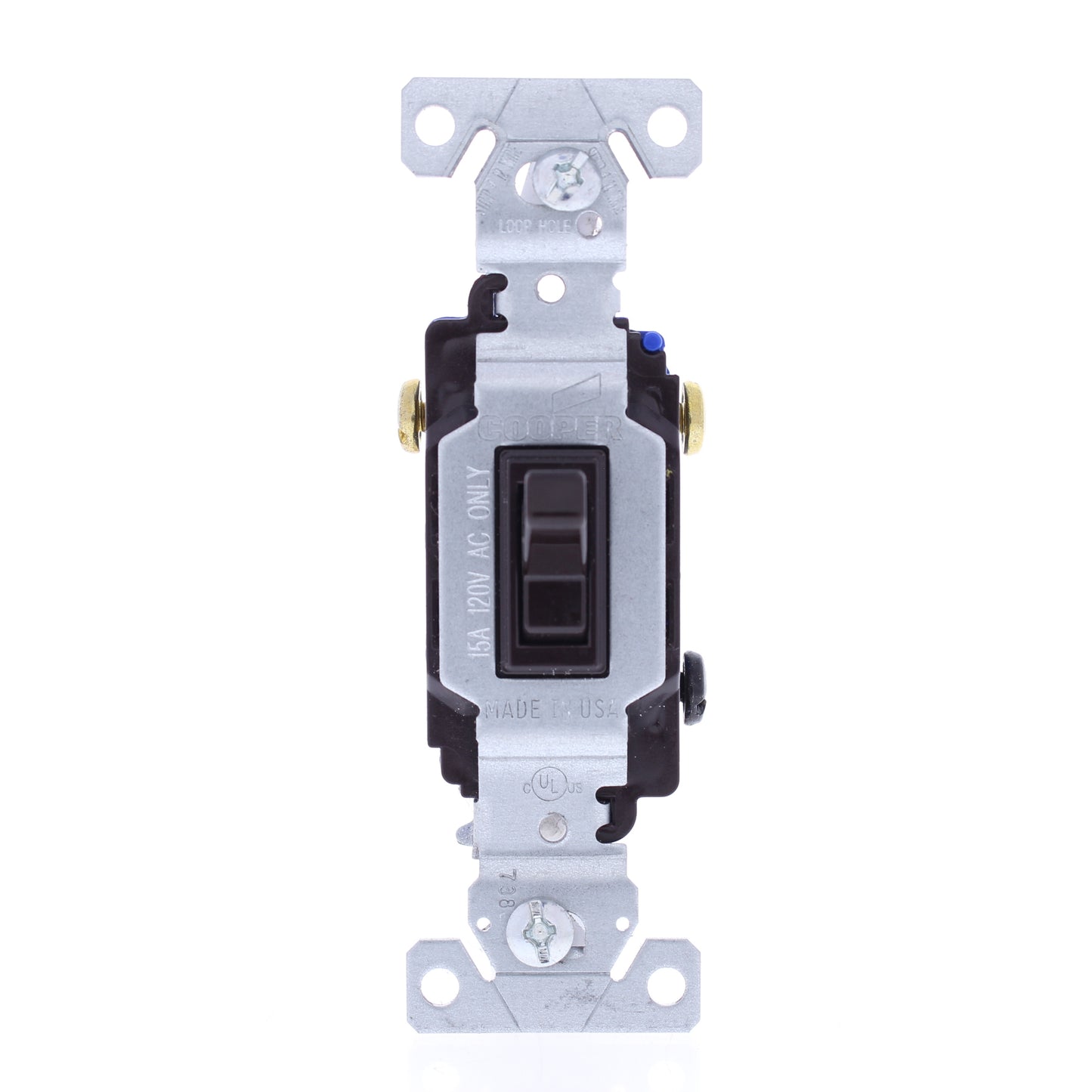 Cooper 1303B Black Toggle Wall Light Switch 3-Way 15A 120V Residential Bulk