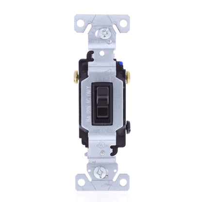 Cooper 1303B Black Toggle Wall Light Switch 3-Way 15A 120V Residential Bulk