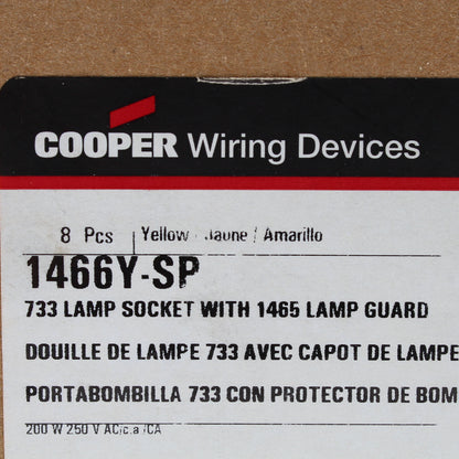 8pcs Cooper Wiring Hook Mounting Nylon Medium Yellow Lamp Holder Guards 1466Y