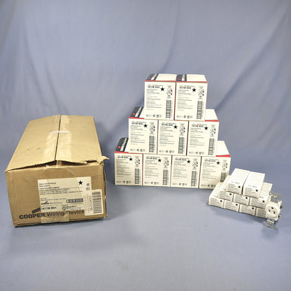 100 Cooper White Commercial Single Outlet Receptacles Nema 5-20R 20A 125V 1877W