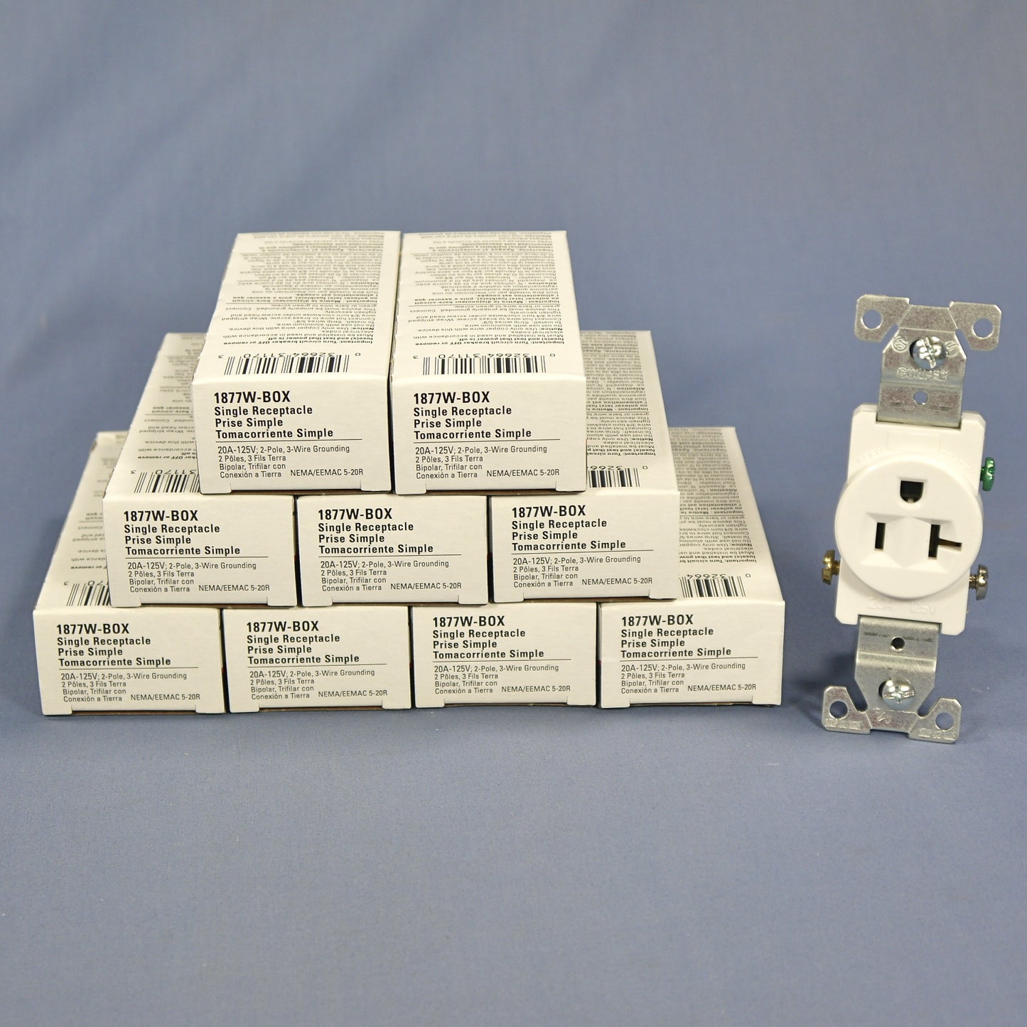 10 Cooper Electric White Commercial Outlet Receptacles 5-20 125V 20A 1877W