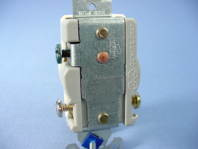 Cooper 1877W White Commercial Grade Single Outlet Receptacle 5-20R 20A 125V