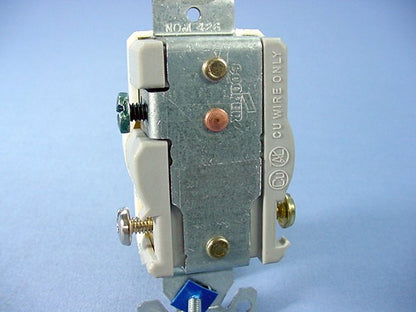 Cooper 1877W White Commercial Grade Single Outlet Receptacle 5-20R 20A 125V