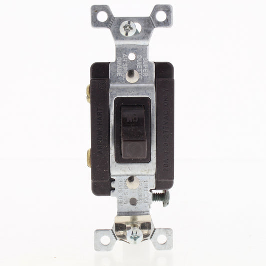 Cooper 1991 Brown Specification Grade Toggle Wall Light Switch 20A 120/277V