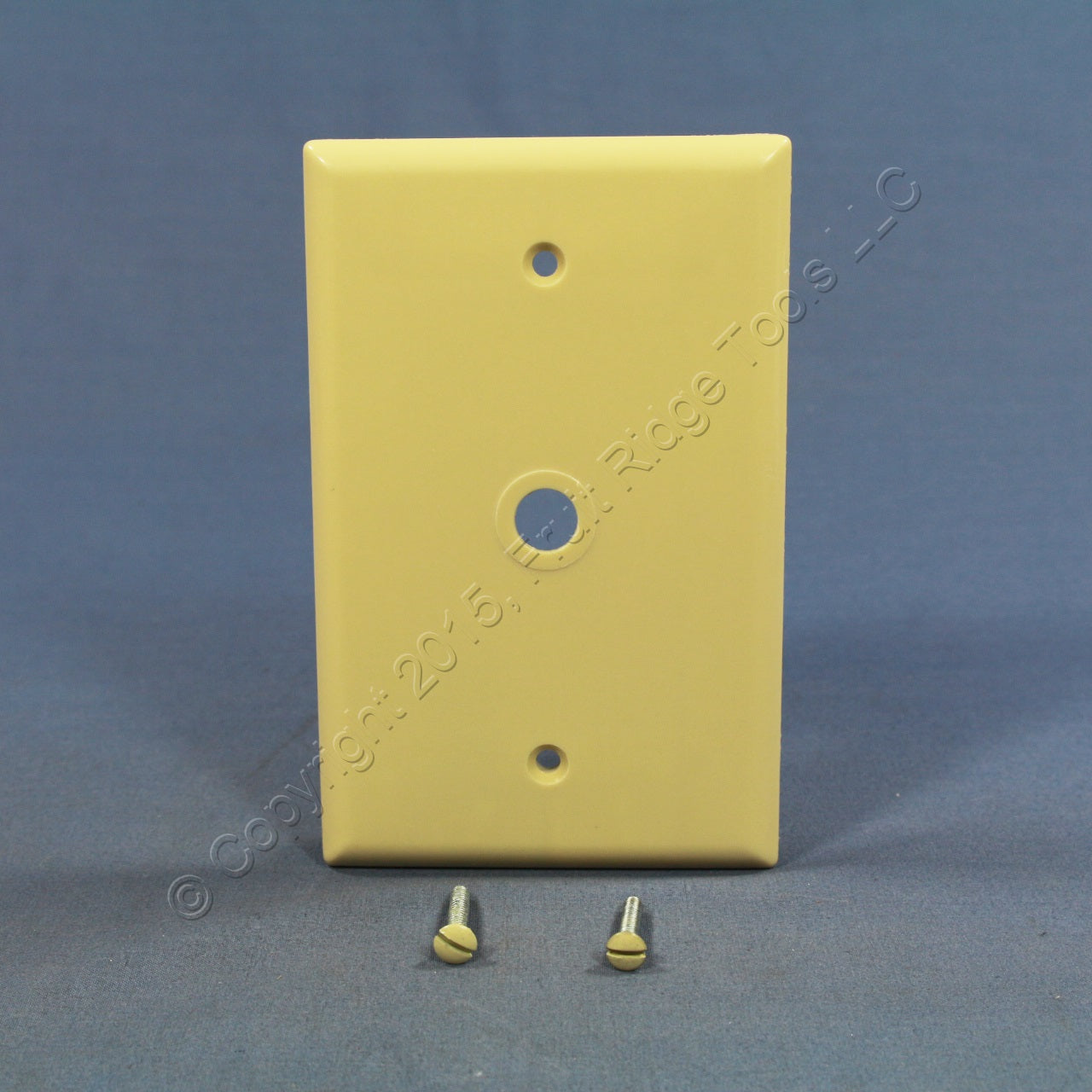Cooper 2028V Ivory Mid-size Phone Radio Cable Thermoset Wallplate 3/8" Opening