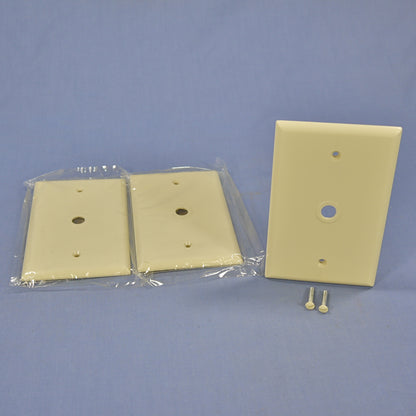 Cooper 2028V Ivory 1-Gang Phone 3/8" Plastic Mid-Size Wallplate Box Mount 3pcs