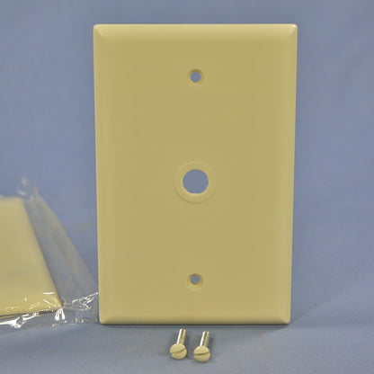 Cooper 2028V Ivory 1-Gang Phone 3/8" Plastic Mid-Size Wallplate Box Mount 3pcs