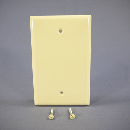Cooper 2029A Almond 1-Gang Blank Plastic Mid-Size Wallplate Cover Box Mount 3pcs