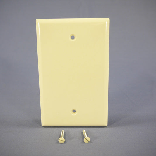 Cooper 2029A Almond 1-Gang Blank Plastic Mid-Size Wallplate Cover Box Mount 3pcs