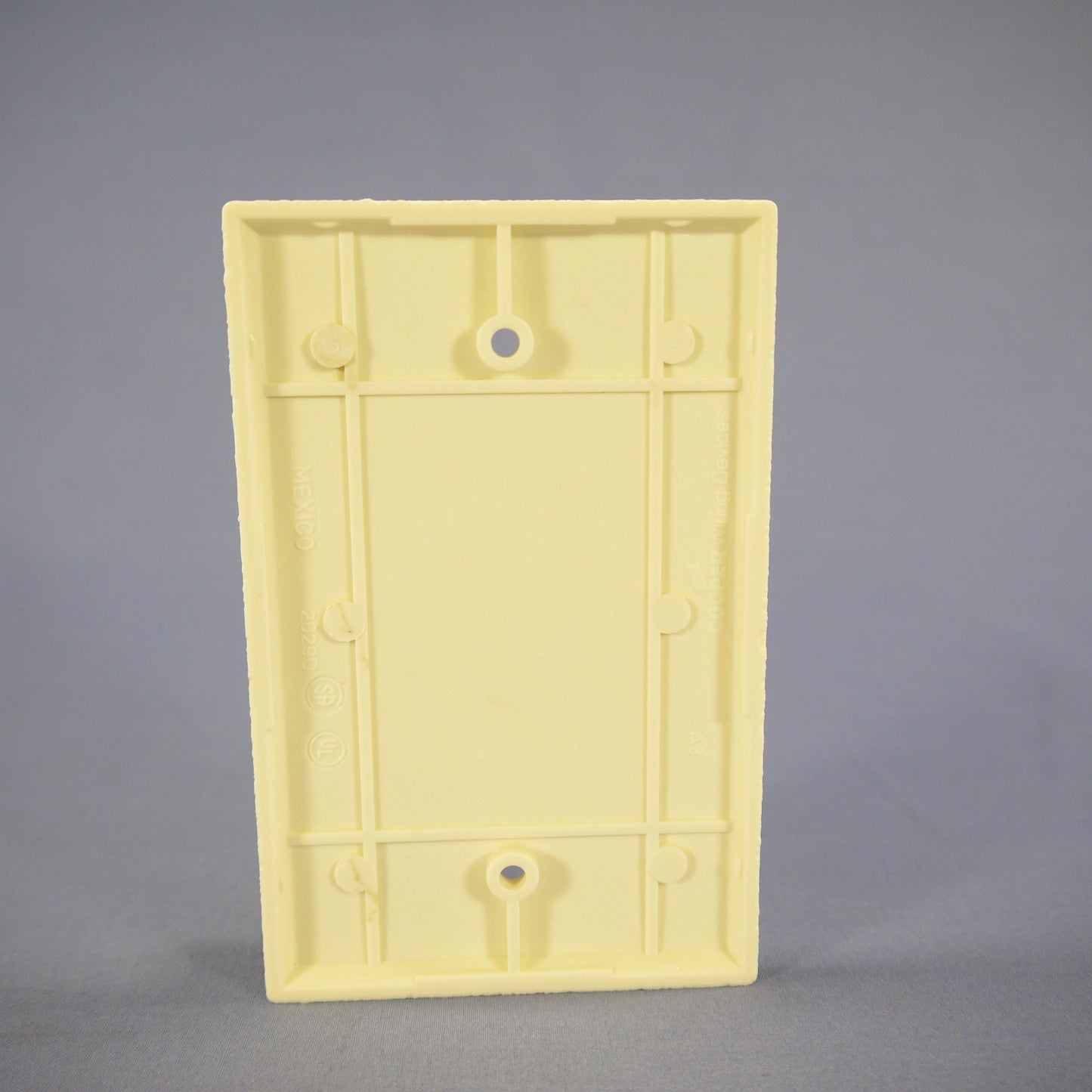 Cooper 2029A Almond 1-Gang Blank Plastic Mid-Size Wallplate Cover Box Mount 3pcs