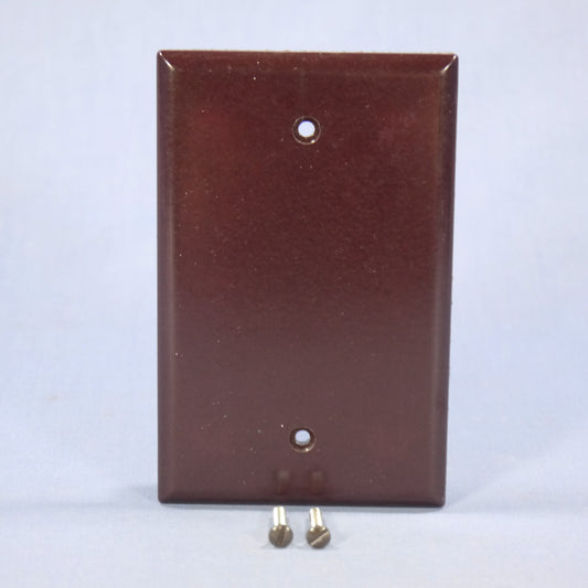 Cooper 2029B Brown 1-Gang Standard Blank Thermoset Wallplate Mid-Size Cover