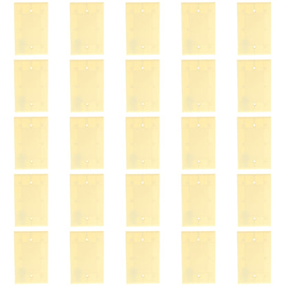 Cooper 2029V Ivory 1-Gang Blank Plastic Wallplate Mid-Size Cover Box Mount 25pcs