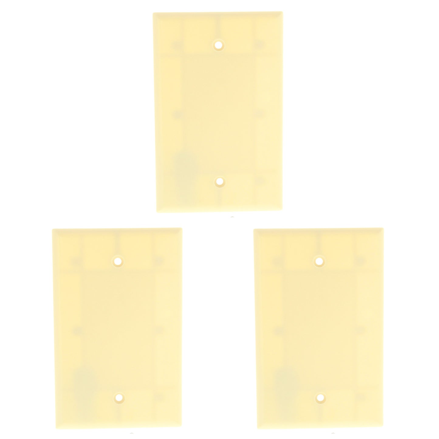 Cooper 2029V Ivory 1-Gang Blank Thermoset Wallplate Mid-Size Cover Box Mount 3pc