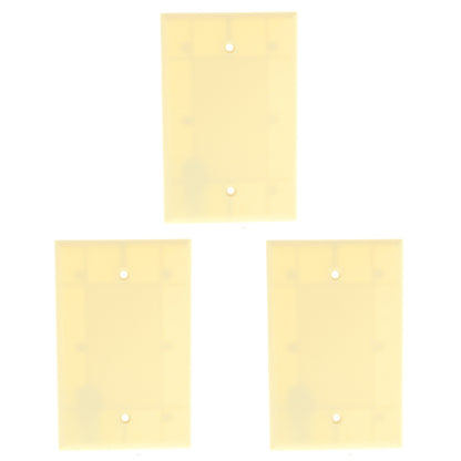 Cooper 2029V Ivory 1-Gang Blank Thermoset Wallplate Mid-Size Cover Box Mount 3pc