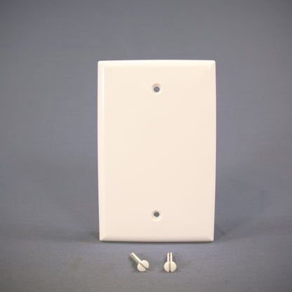 Cooper 2029W White 1-Gang Standard Blank Thermoset Wallplate Mid-Size Cover