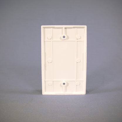Cooper 2029W White 1-Gang Blank Thermoset Wallplate Mid-Size Cover Box Mount 3pc