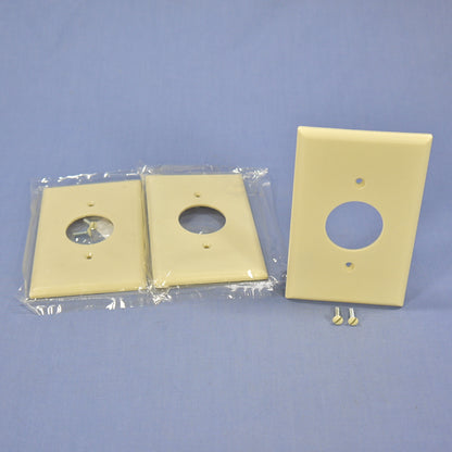 Cooper 2031V Ivory Single 1.406" Outlet 1-Gang Plastic Mid-Size Wallplate 3-Pack
