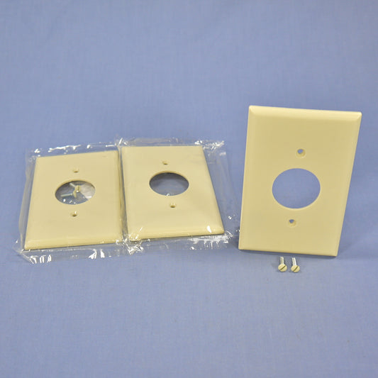 Cooper 2031V Ivory Single 1.406" Outlet 1-Gang Plastic Mid-Size Wallplate 3-Pack