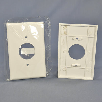 Cooper 2031W White 1-Gang 1.406in. Outlet Plastic Mid-Size Wallplate Cover 25pcs