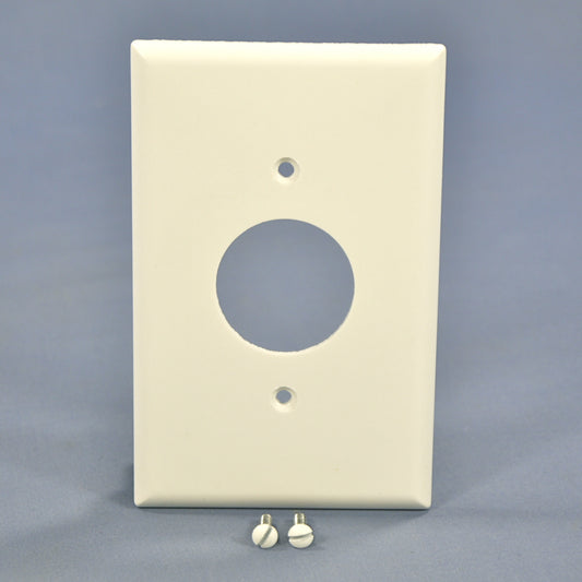 Cooper 2031W White 1-Gang Single 1.406" Receptacle Thermoset Mid-Size Wallplate