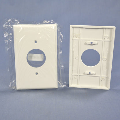 Cooper 2031W White 1-Gang Single 1.406" Receptacle Thermoset Mid-Size Cover 3pcs