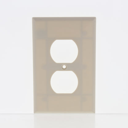 Cooper 2032LA Lt Almond 1-Gang Thermoset Wallplate Duplex Outlet Mid-Size Cover