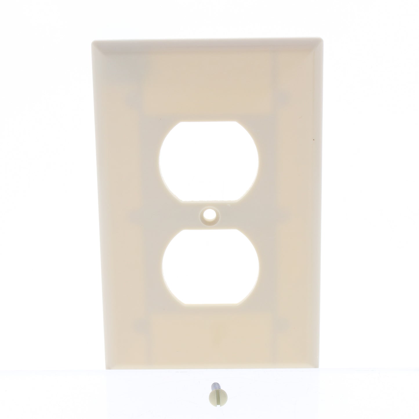 Cooper 2032V Ivory 1-Gang Thermoset Wallplate Duplex Outlet Mid-Size Cover 25pcs
