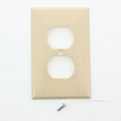 Cooper 2032V Ivory 1-Gang Duplex Outlet Receptacle Thermoset Wallplate Mid-Size