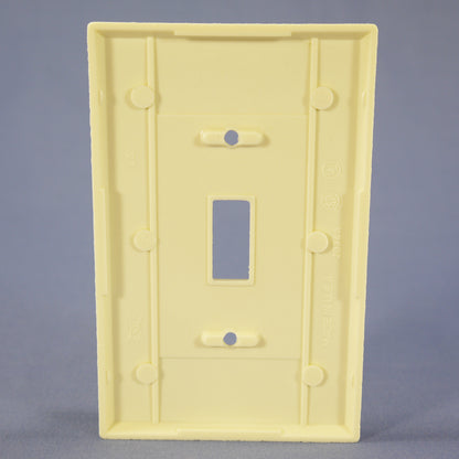Cooper 2034A Almond 1-Gang Toggle Switch Mid-Size Cover Thermoset Wallplate