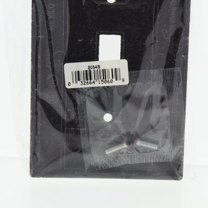 Cooper 2034B Brown 1-Gang LARGE Toggle Switch Thermoset Wallplate Mid-Size Cover