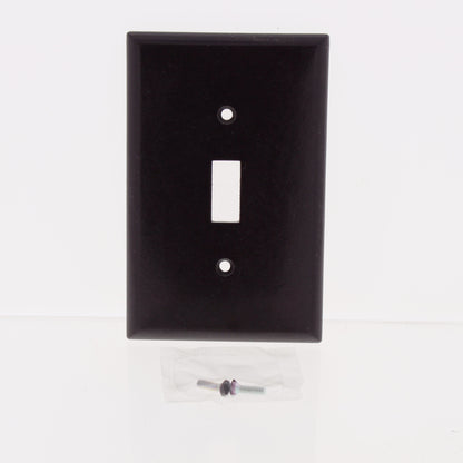 Cooper 2034B Brown 1-Gang LARGE Toggle Switch Thermoset Wallplate Mid-Size Cover