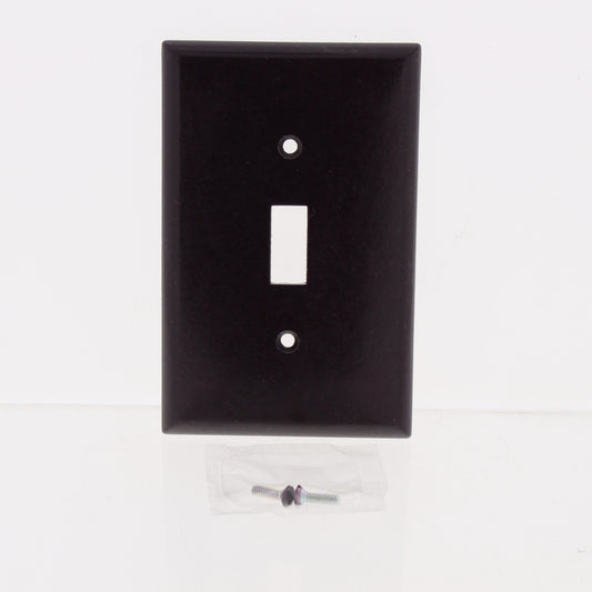 Cooper 2034B Brown 1-Gang LARGE Toggle Switch Thermoset Wallplate Mid-Size Cover