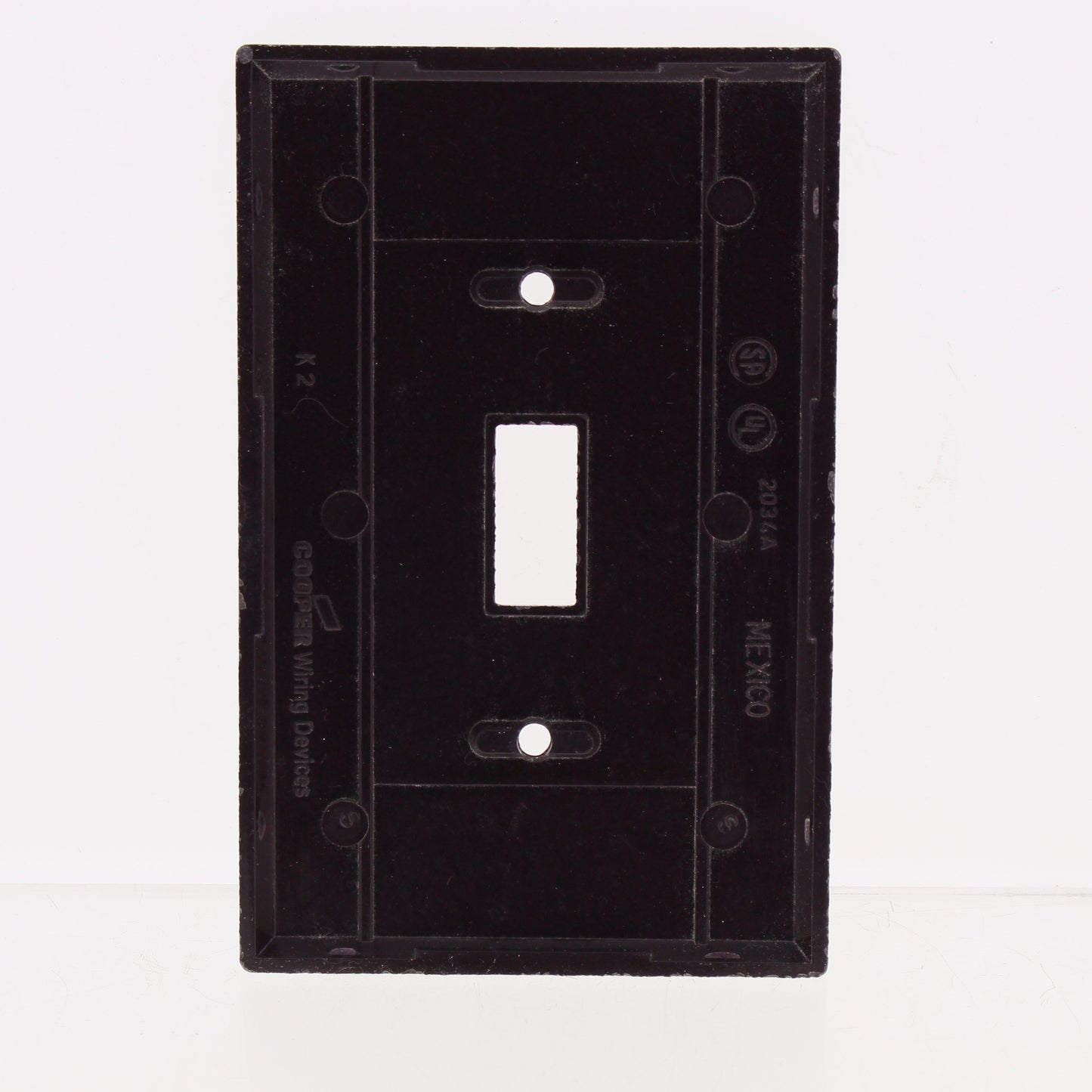 Cooper 2034B Brown 1-Gang LARGE Toggle Switch Thermoset Wallplate Mid-Size Cover