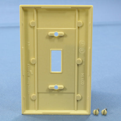 Cooper 2034V Ivory 1-Gang Toggle Switch Mid-Size Cover Thermoset Wallplate 10pcs