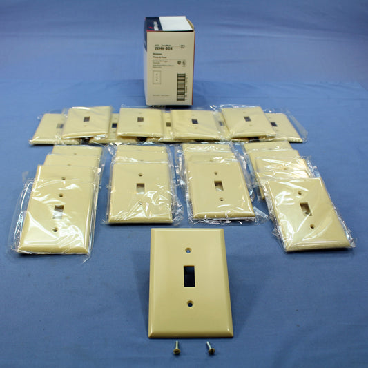Cooper 2034V Ivory 1-Gang Toggle Switch Mid-Size Cover Thermoset Wallplate 25pcs