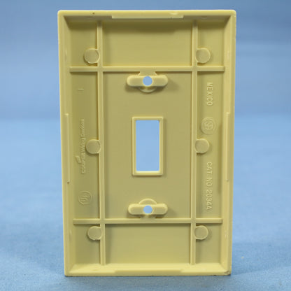 Cooper 2034V Ivory 1-Gang Toggle Switch Mid-Size Cover Thermoset Wallplate 25pcs