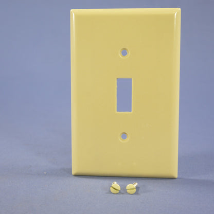 Cooper 2034V Ivory 1-Gang LARGE Toggle Switch Mid-Size Cover Thermoset Wallplate