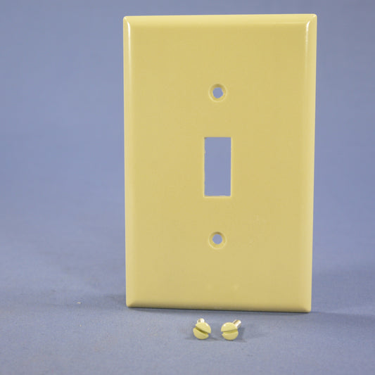 Cooper 2034V Ivory 1-Gang LARGE Toggle Switch Mid-Size Cover Thermoset Wallplate