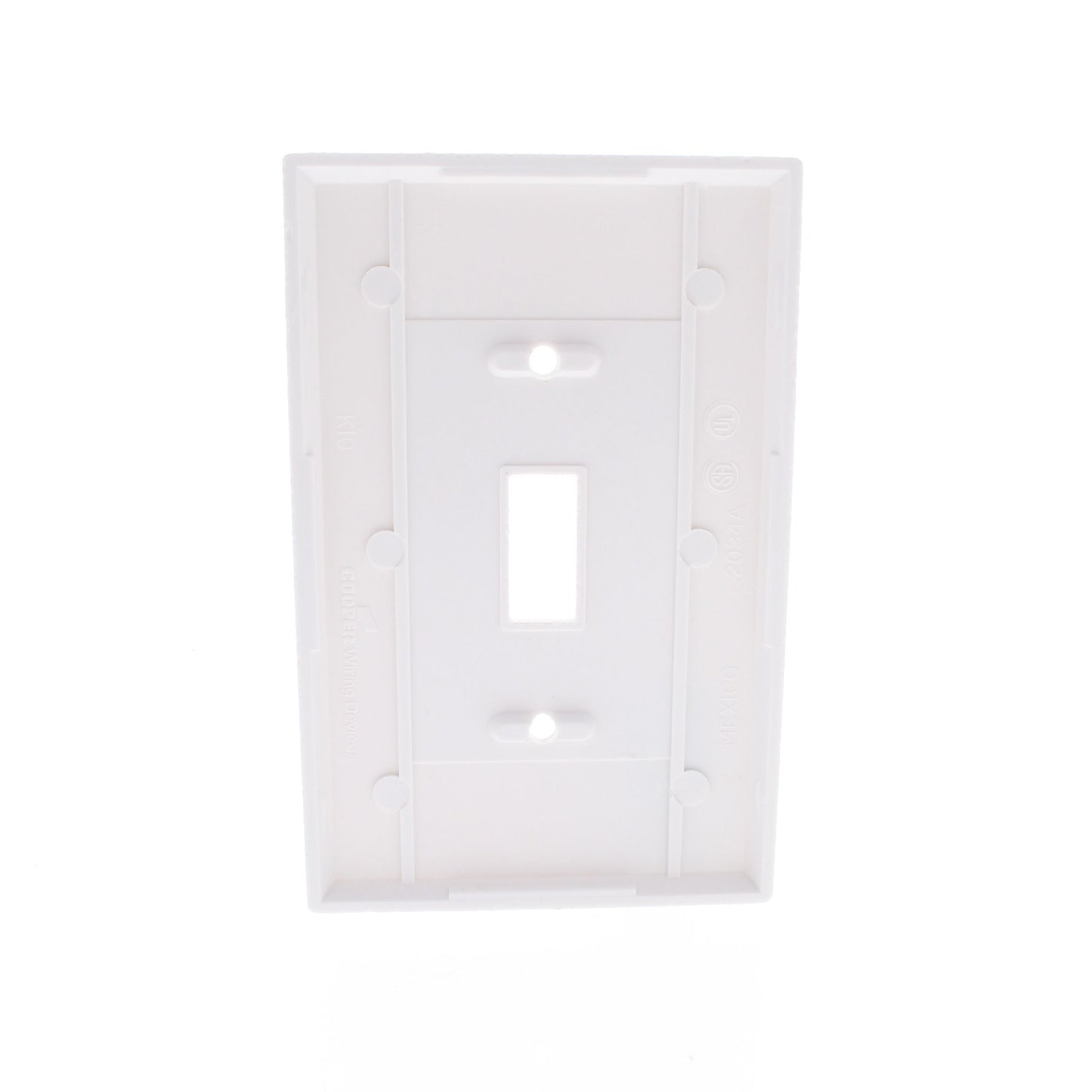 Cooper 2034W White Large Toggle Switch Covers Wallplates Thermoset 25-Pack