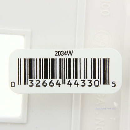 Cooper 2034W White 1-Gang Toggle Switch Thermoset Wallplate Mid-Size Cover
