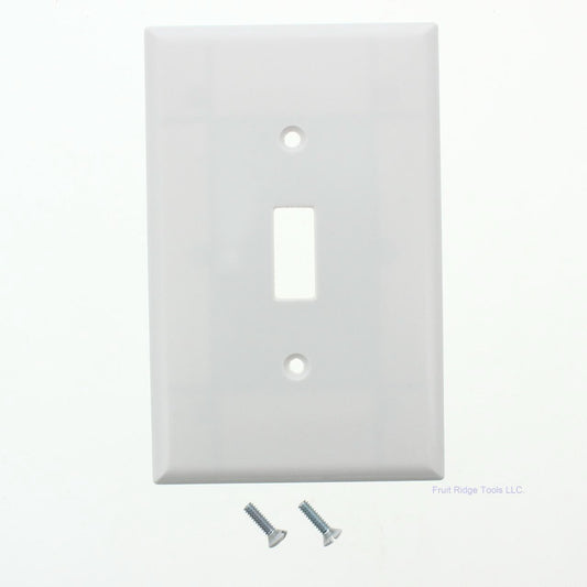 Cooper 2034W White 1-Gang Toggle Switch Thermoset Wallplate Mid-Size Cover