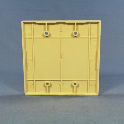 Cooper 2037V Ivory 2-Gang Blank Mid-Size Thermoset Wallplate Cover Box Mount