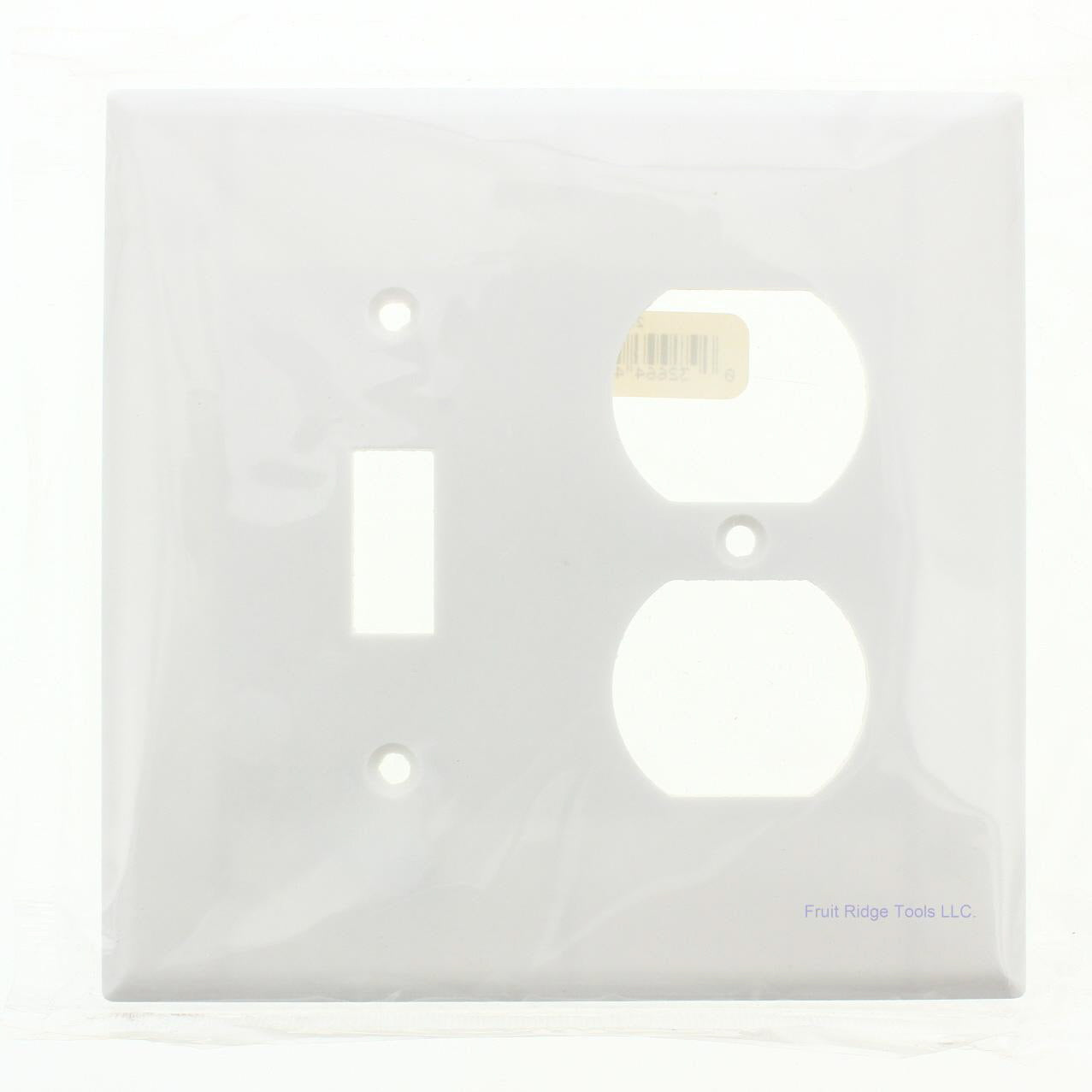 Cooper 2038W White 2-Gang Switch Receptacle Thermoset Wallplate Mid-Size Cover
