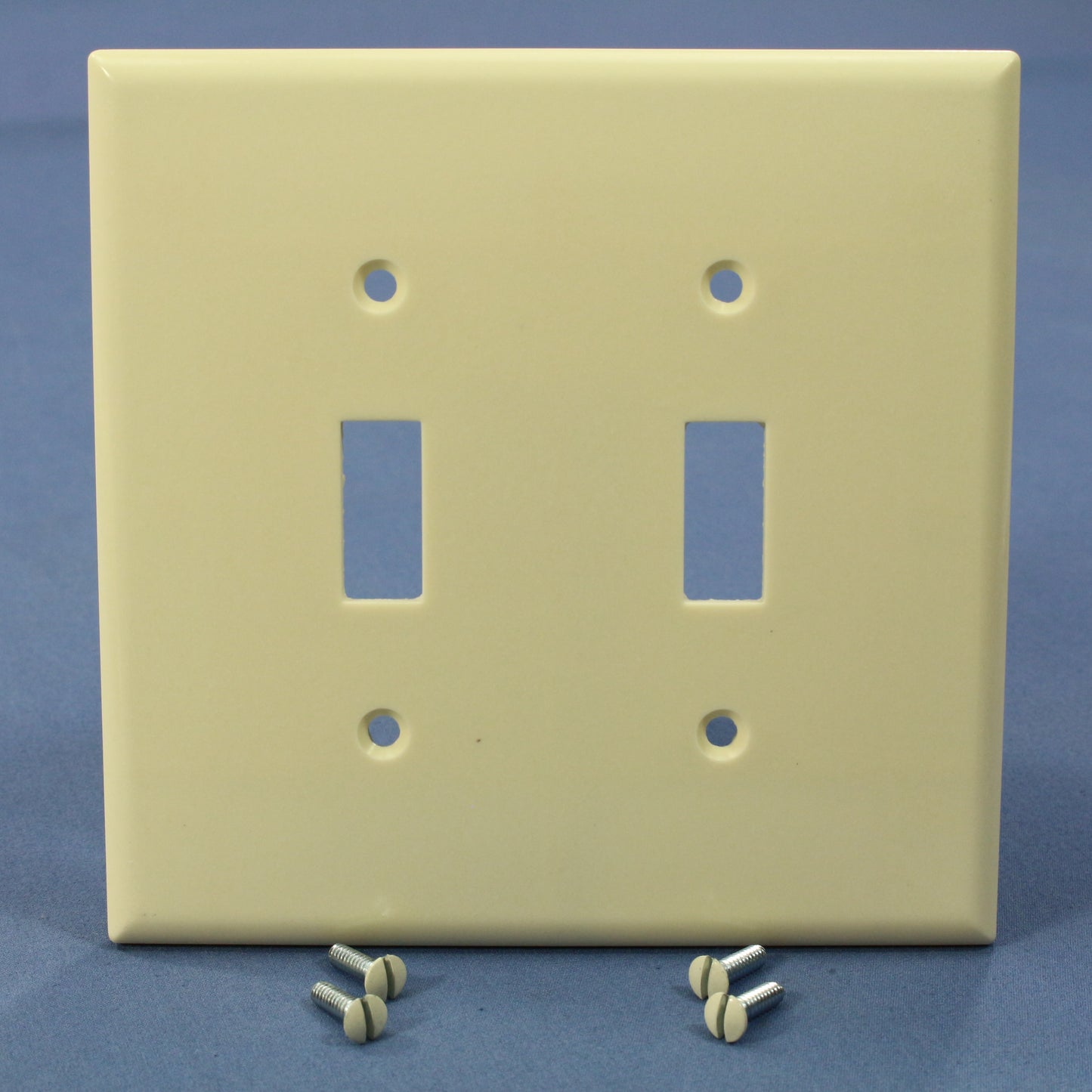 Cooper 2039A Almond Mid-Size 2-Gang Switch Cover Thermoset Wallplates 25-Pack