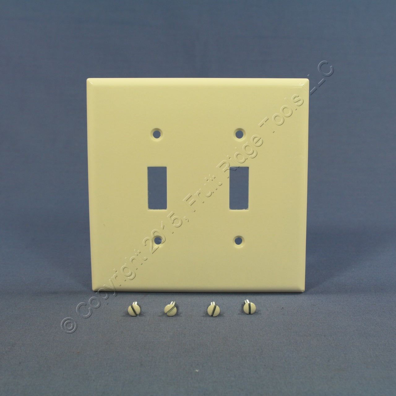 Cooper 2039A Almond 2-Gang Mid-Size Switch Cover Thermoset Wallplate Switchplate