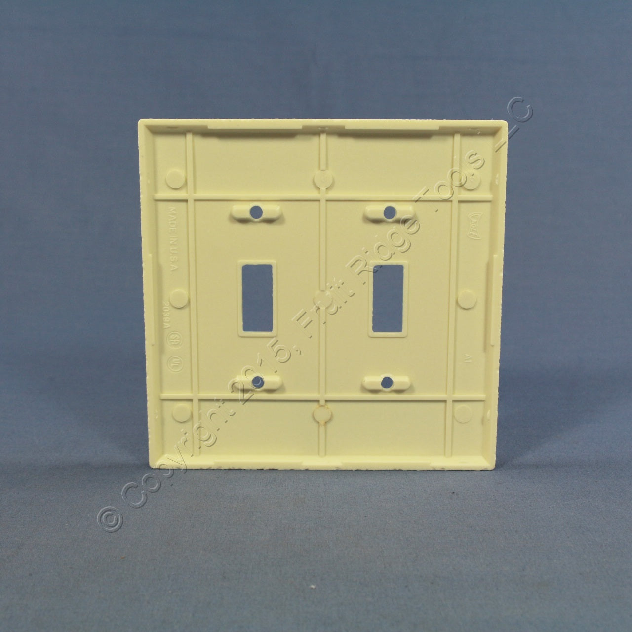 Cooper 2039A Almond 2-Gang Mid-Size Switch Cover Thermoset Wallplate Switchplate