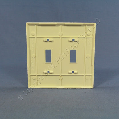 Cooper 2039A Almond 2-Gang Mid-Size Switch Cover Thermoset Wallplate Switchplate