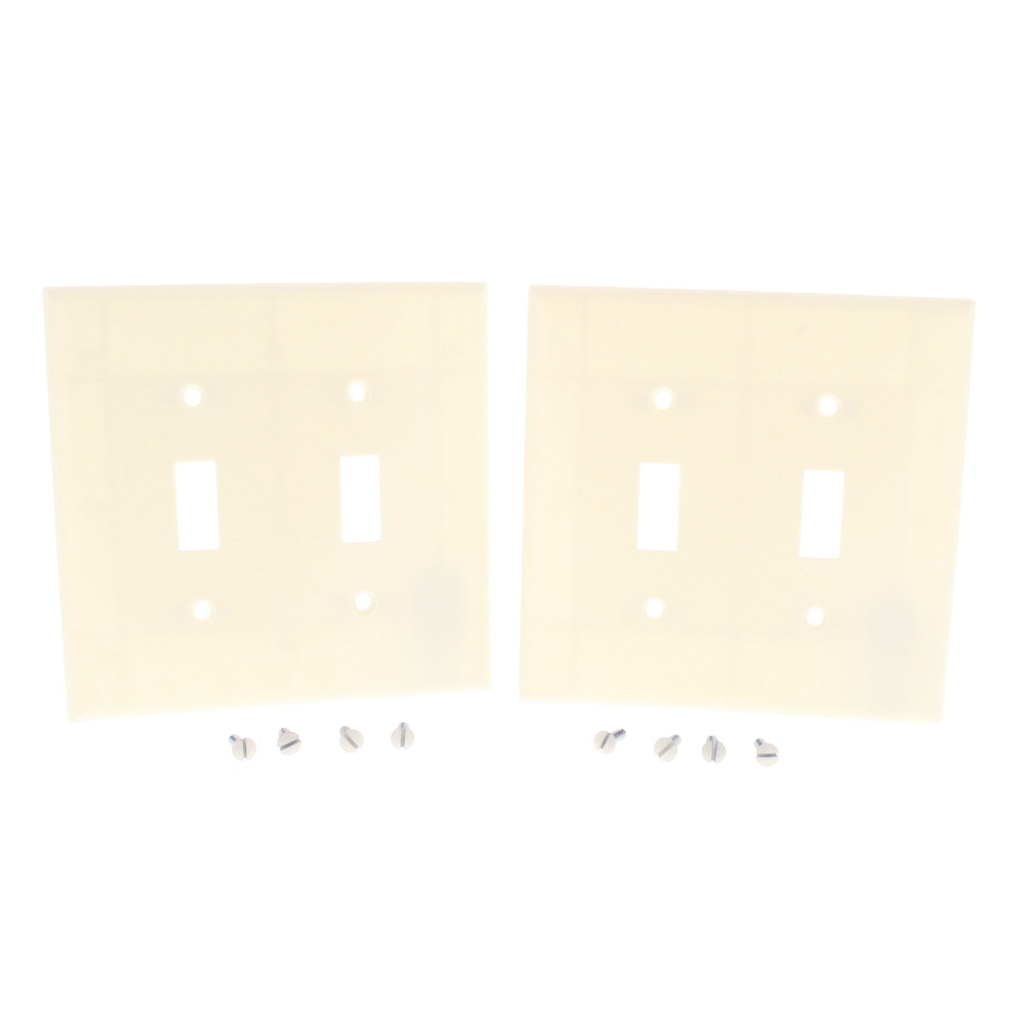 Cooper 2039A Almond 2-Gang Toggle Switch Mid-Size Cover Thermoset Wallplate