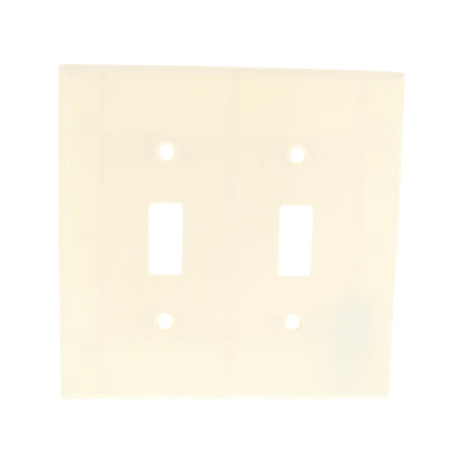 Cooper 2039A Almond 2-Gang Toggle Switch Mid-Size Cover Thermoset Wallplate